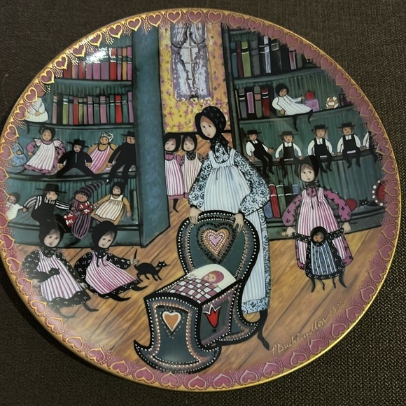 VTG, Anna Perenna, P. Buckley Moss, "Mothers World" 8" Mother & Baby Plate - Picture 2 of 4